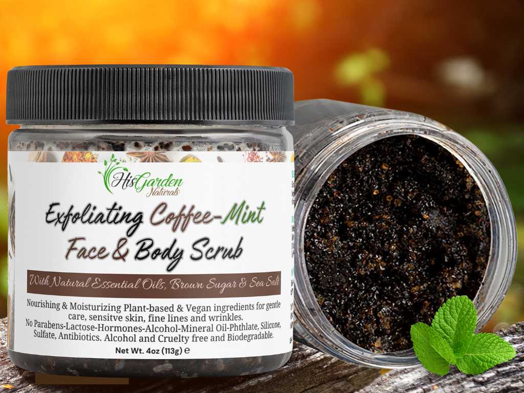 Exfoliating Coffee-Mint Face & Body Scrub