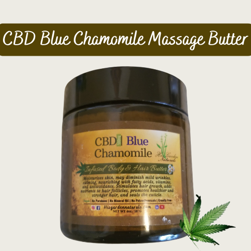 CBD Blue Chamomile Massage, Body & Hair Butter (4oz.)